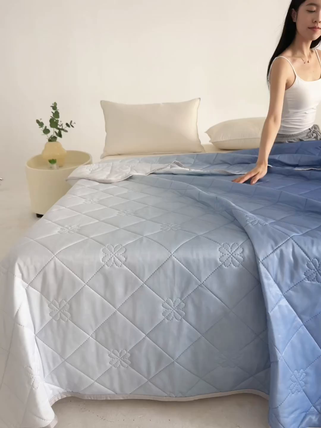 91家纺网 家纺一手货源 找家纺 （总）亚龙工厂店 2026新款跨境电商热款涤氨凉感被被子被芯