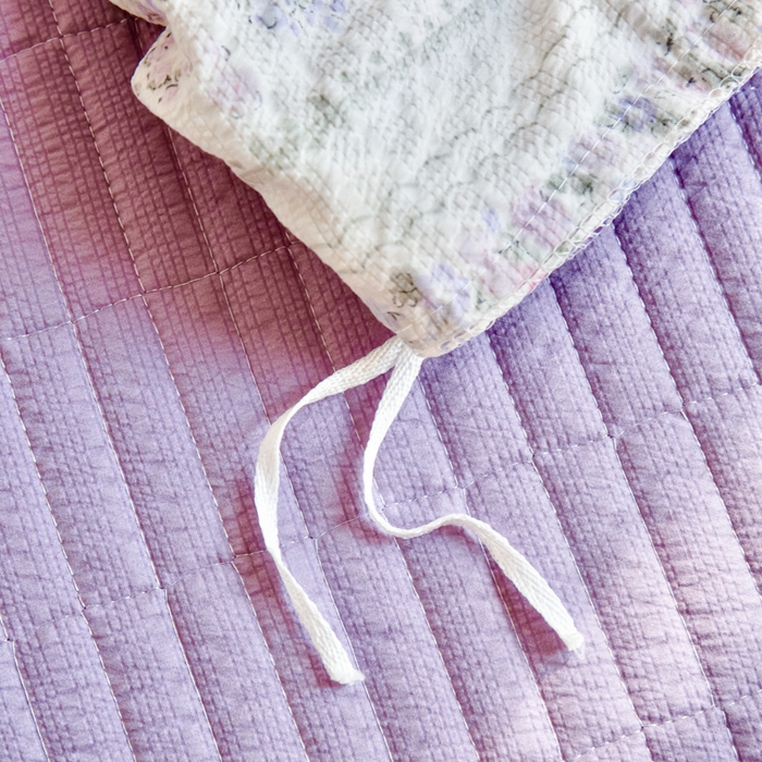 91家纺网 家纺一手货源 找家纺 梦可莱家居 2026新款云朵泡芙棉床盖四件套 紫色天空