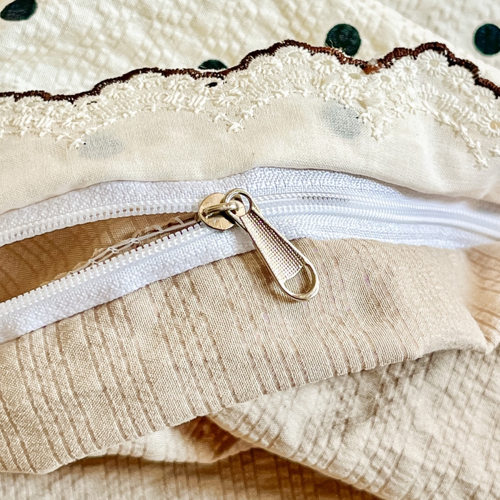 91家纺网 家纺一手货源 找家纺 梦可莱家居 2026新款云朵泡芙棉床盖四件套 米波点