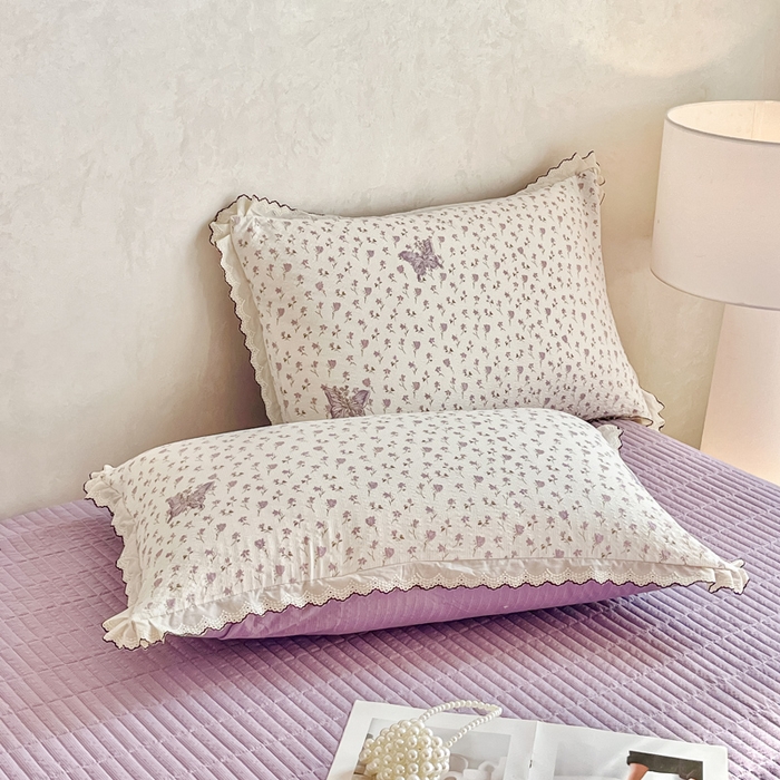 91家纺网 家纺一手货源 找家纺 梦可莱家居 2026新款云朵泡芙棉床盖四件套 蝴蝶梦