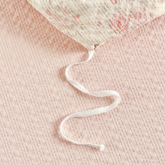 91家纺网 家纺一手货源 找家纺 梦可莱家居 2026新款云朵泡芙棉床盖四件套 槐花落