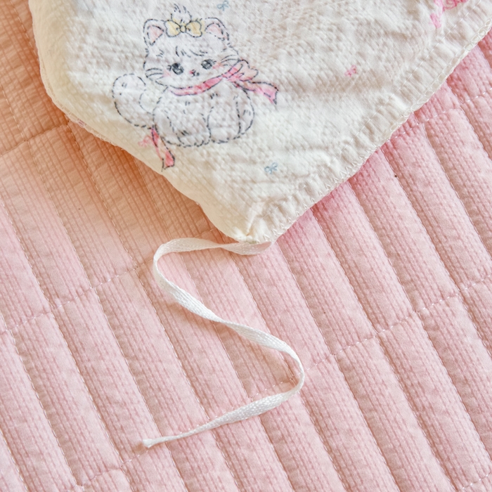 91家纺网 家纺一手货源 找家纺 梦可莱家居 2026新款云朵泡芙棉床盖四件套 猫世界