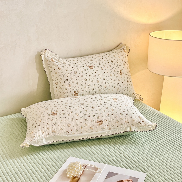 91家纺网 家纺一手货源 找家纺 梦可莱家居 2026新款云朵泡芙棉床盖四件套 木马