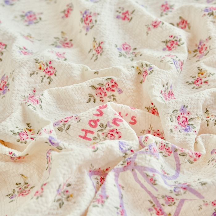 91家纺网 家纺一手货源 找家纺 梦可莱家居 2026新款云朵泡芙棉床盖四件套 蝴蝶结