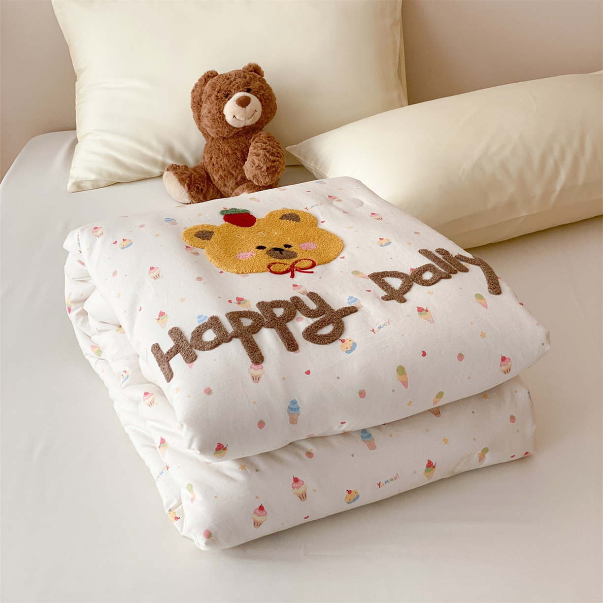 91家纺网 家纺一手货源 找家纺 （总）鸣升家纺 2026新款云朵棉毛巾绣夏被夏凉被空调被