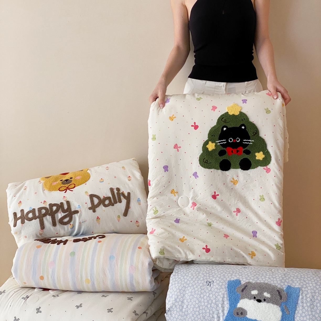 91家纺网 家纺一手货源 找家纺 （总）鸣升家纺 2026新款云朵棉毛巾绣夏被夏凉被空调被