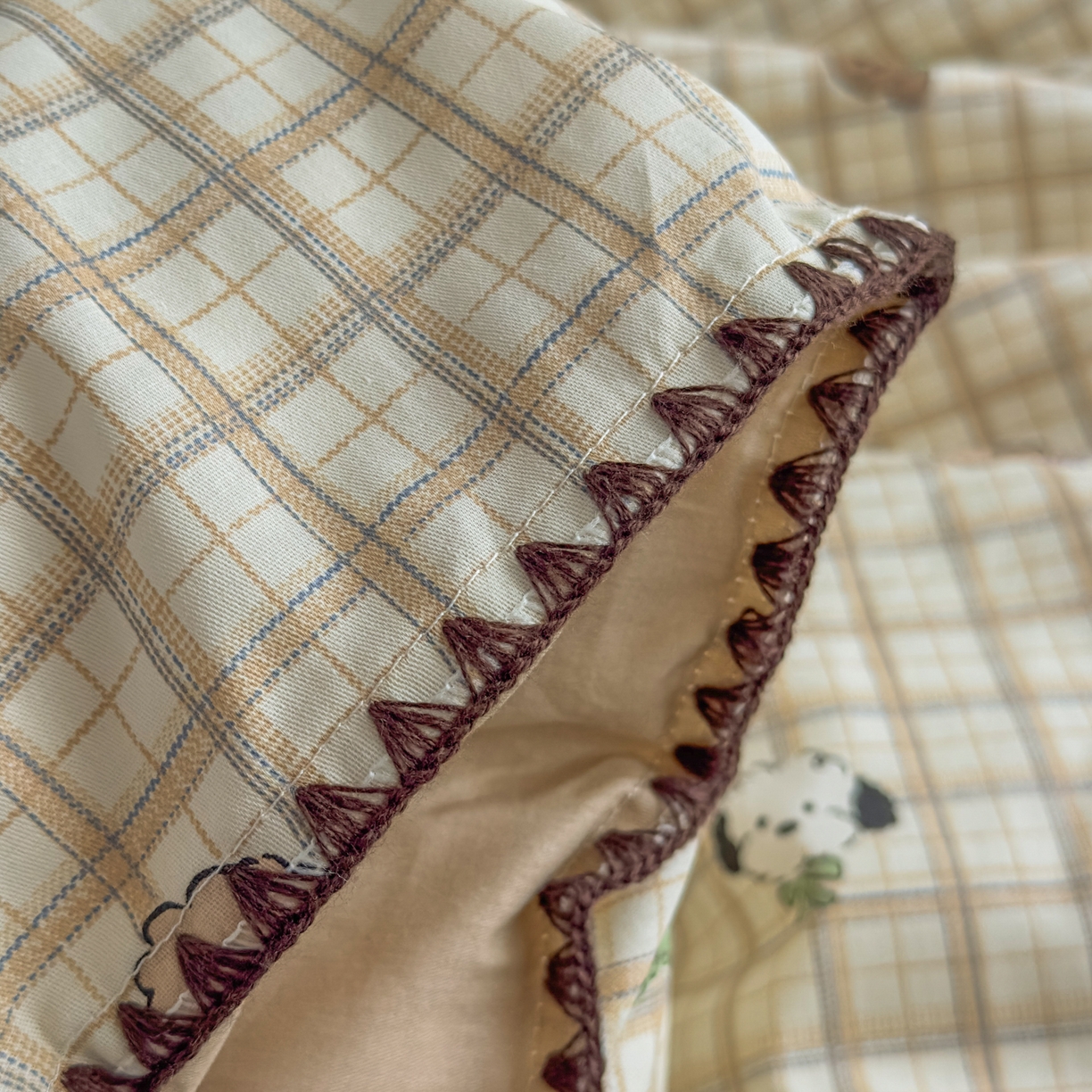 91家纺网 家纺一手货源 找家纺 （总）KA家纺 2026春夏新款全棉纯棉床盖款卡通印花贝壳边四件套