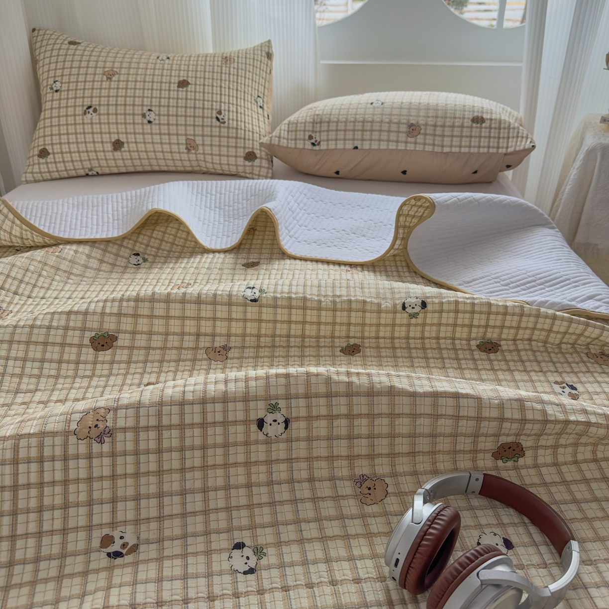 91家纺网 家纺一手货源 找家纺 （总）KA家纺 2026春夏新款全棉印花小清新床盖三件套 第二波