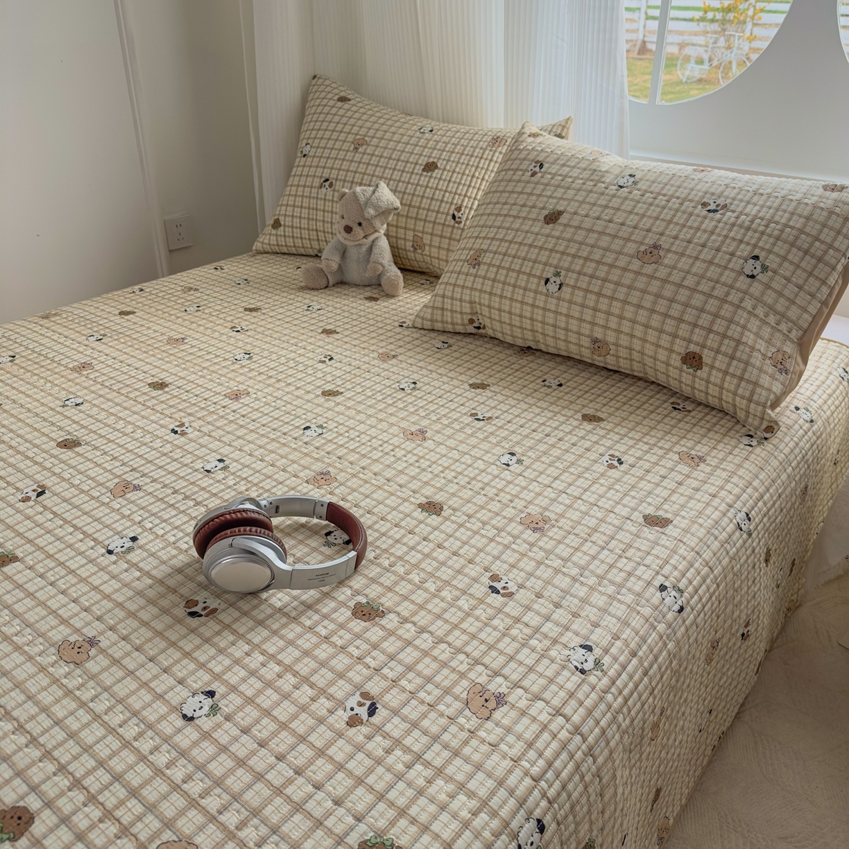 91家纺网 家纺一手货源 找家纺 （总）KA家纺 2026春夏新款全棉印花小清新床盖三件套 第二波