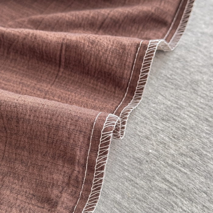 91家纺网 家纺一手货源 找家纺 三悦四季 2026新款A类亚麻皱皱纱床笠双层纱床笠三件套四季款 焦糖蝶舞