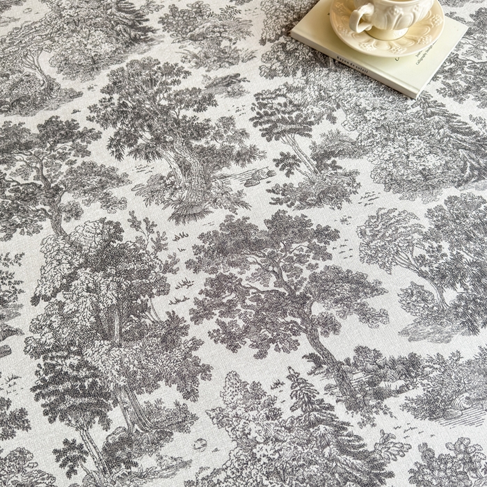 91家纺网 家纺一手货源 找家纺 三悦四季 2026新款A类亚麻皱皱纱床笠双层纱床笠三件套四季款 林间絮语