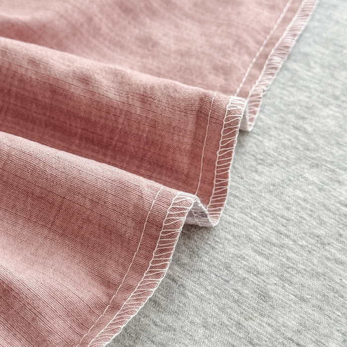 91家纺网 家纺一手货源 找家纺 三悦四季 2026新款A类亚麻皱皱纱床笠双层纱床笠三件套四季款 芋泥繁花