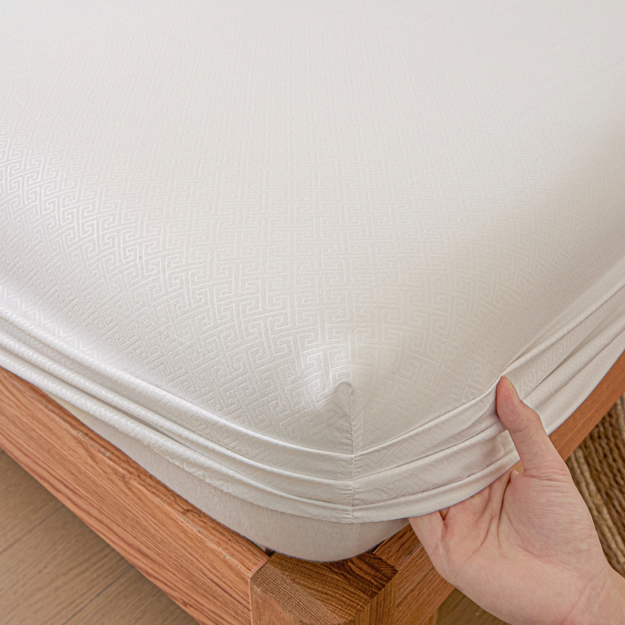 91家纺网 家纺一手货源 找家纺 （总）衿成家纺 2026新款简约纯色磨毛压光单床笠