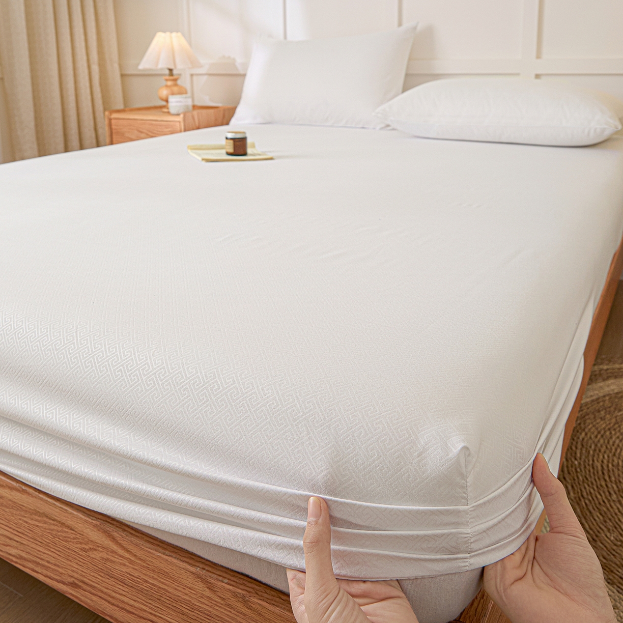 91家纺网 家纺一手货源 找家纺 （总）衿成家纺 2026新款简约纯色磨毛压光单床笠