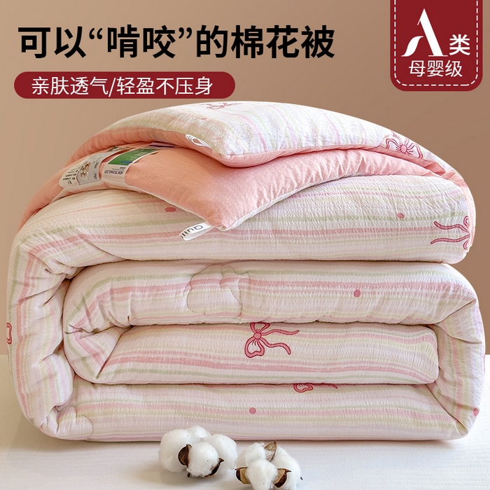 （总）爱彼家纺 2026新款A类水洗棉印花木棉棉花被冬被被子被芯