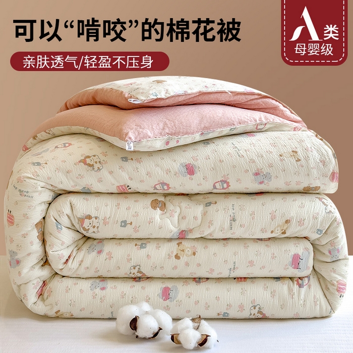 91家纺网 家纺一手货源 找家纺 （总）爱彼家纺 2026新款A类水洗棉印花木棉棉花被冬被被子被芯