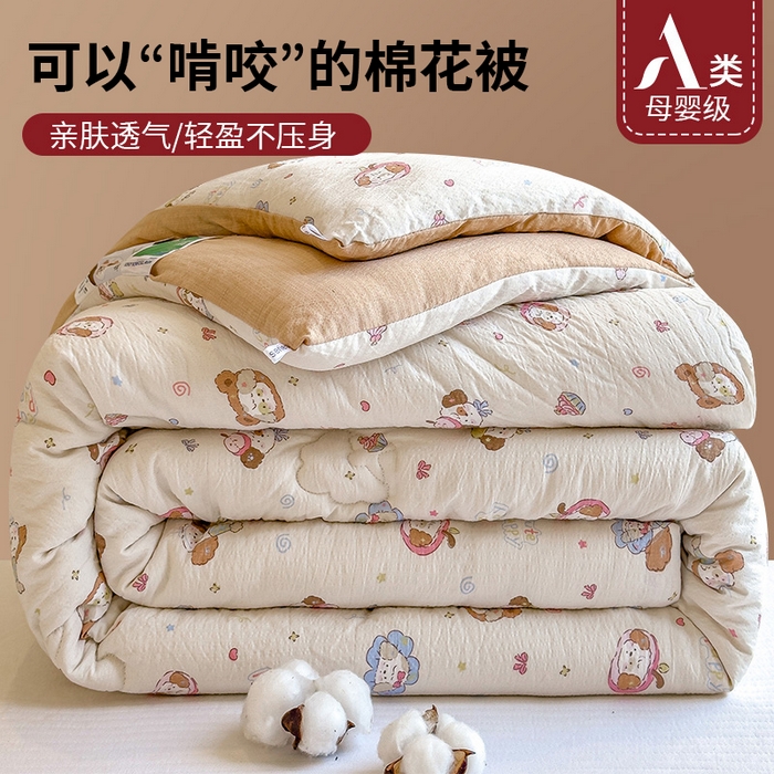 91家纺网 家纺一手货源 找家纺 （总）爱彼家纺 2026新款A类水洗棉印花木棉棉花被冬被被子被芯