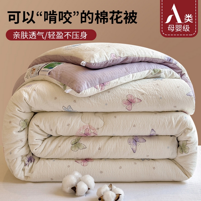 91家纺网 家纺一手货源 找家纺 （总）爱彼家纺 2026新款A类水洗棉印花木棉棉花被冬被被子被芯