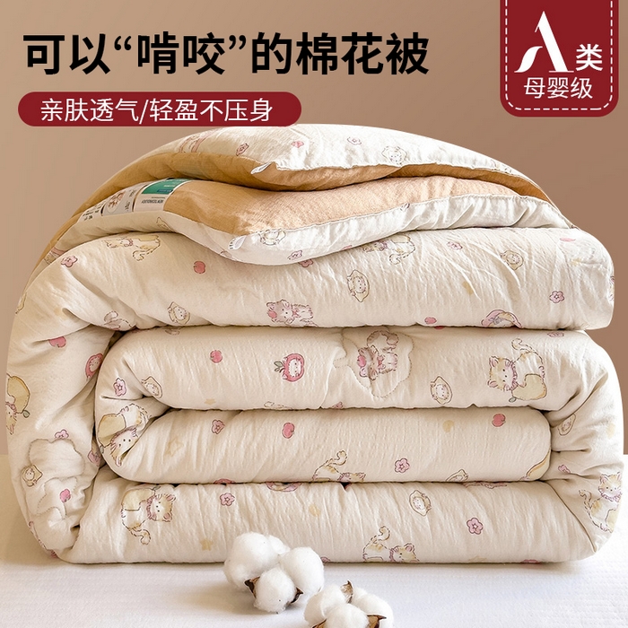 91家纺网 家纺一手货源 找家纺 （总）爱彼家纺 2026新款A类水洗棉印花木棉棉花被冬被被子被芯