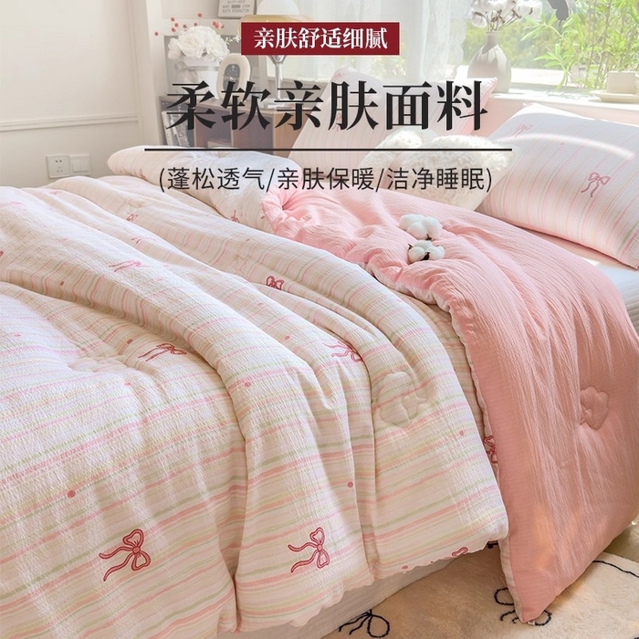 91家纺网 家纺一手货源 找家纺 爱彼家纺 2026新款A类水洗棉印花木棉棉花被冬被被子被芯 千夏【A类母婴级 正宗优质棉花填充】