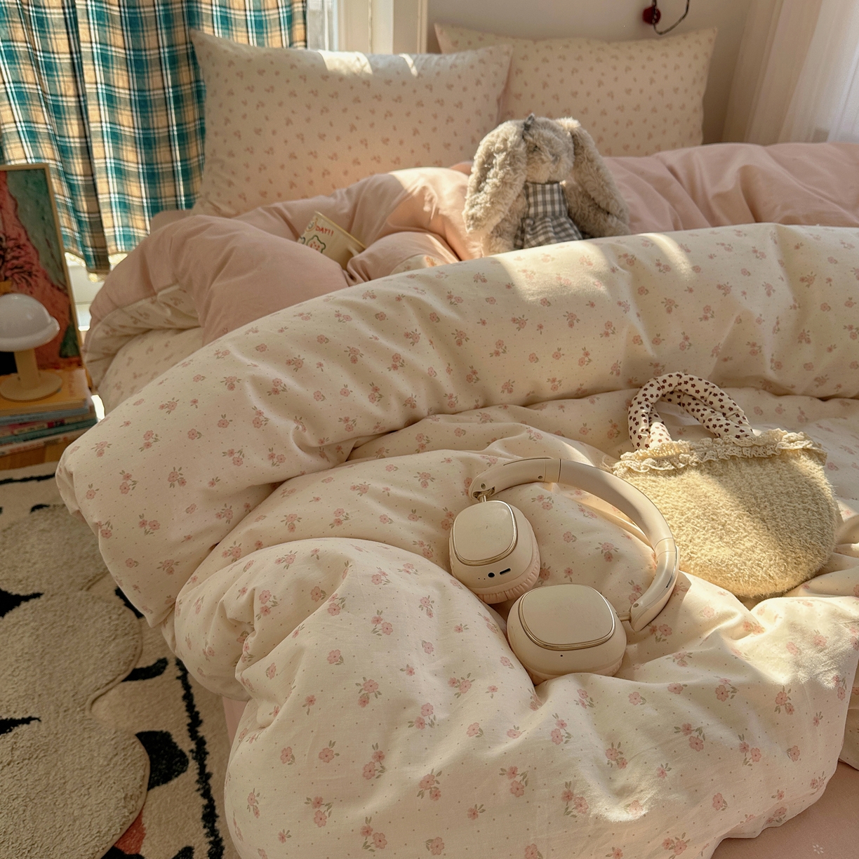 91家纺网 家纺一手货源 找家纺 （总）XIWEN-希文家纺 2026春夏新款40支全棉纯棉13372小清新印花四件套