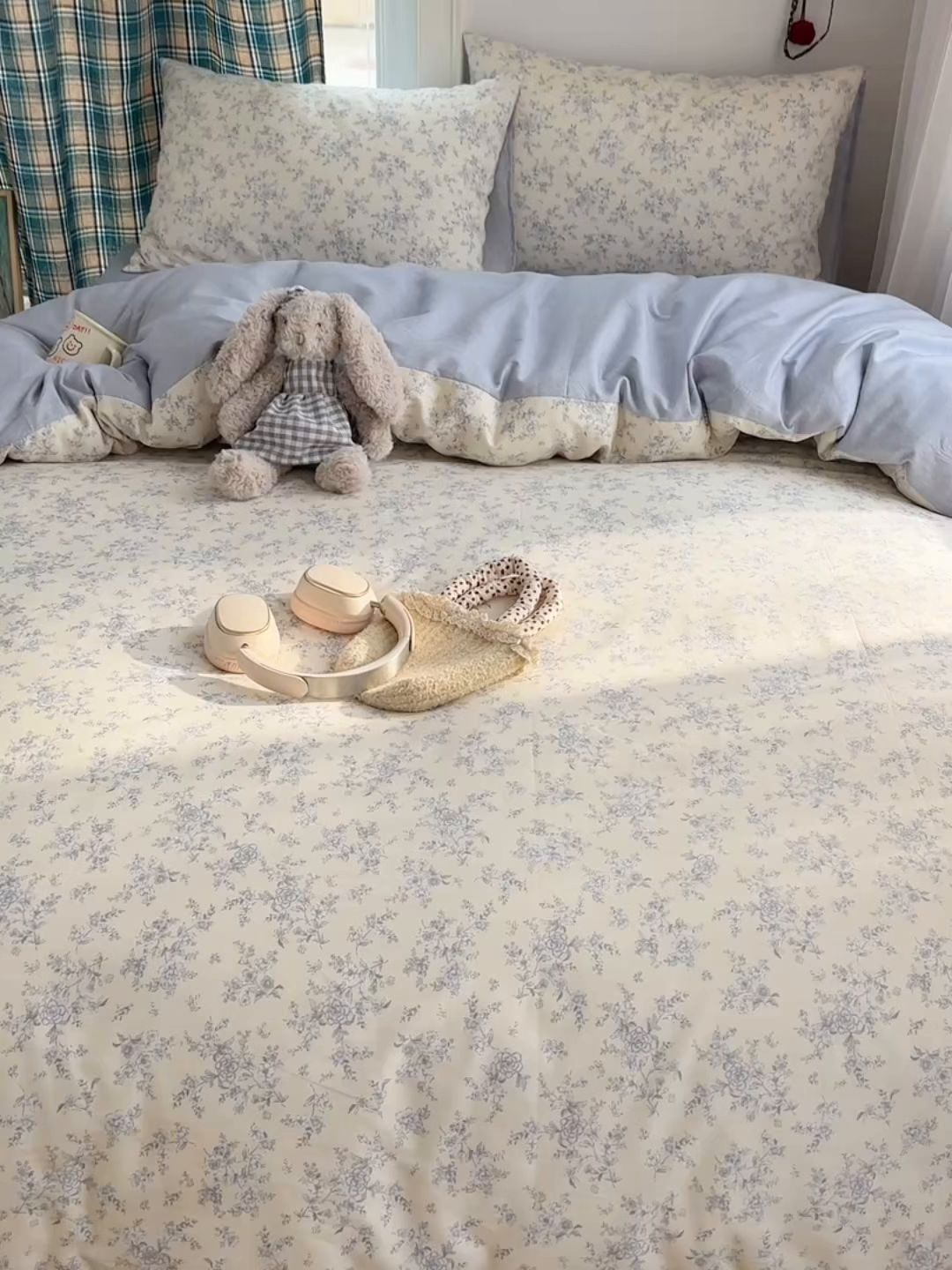 91家纺网 家纺一手货源 找家纺 XIWEN-希文家纺 2026春夏新款40支全棉纯棉13372小清新印花四件套 沉香