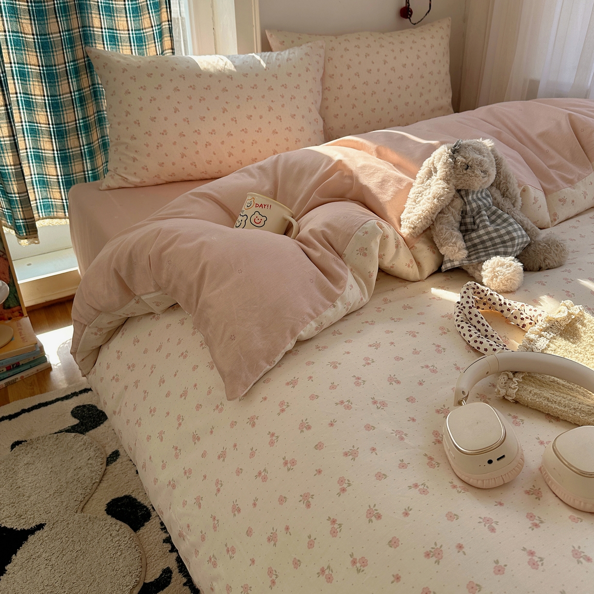 91家纺网 家纺一手货源 找家纺 XIWEN-希文家纺 2026春夏新款40支全棉纯棉13372小清新印花四件套 春之约定