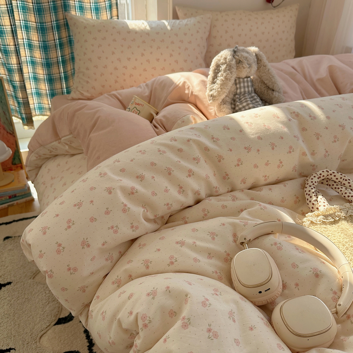 91家纺网 家纺一手货源 找家纺 XIWEN-希文家纺 2026春夏新款40支全棉纯棉13372小清新印花四件套 春之约定