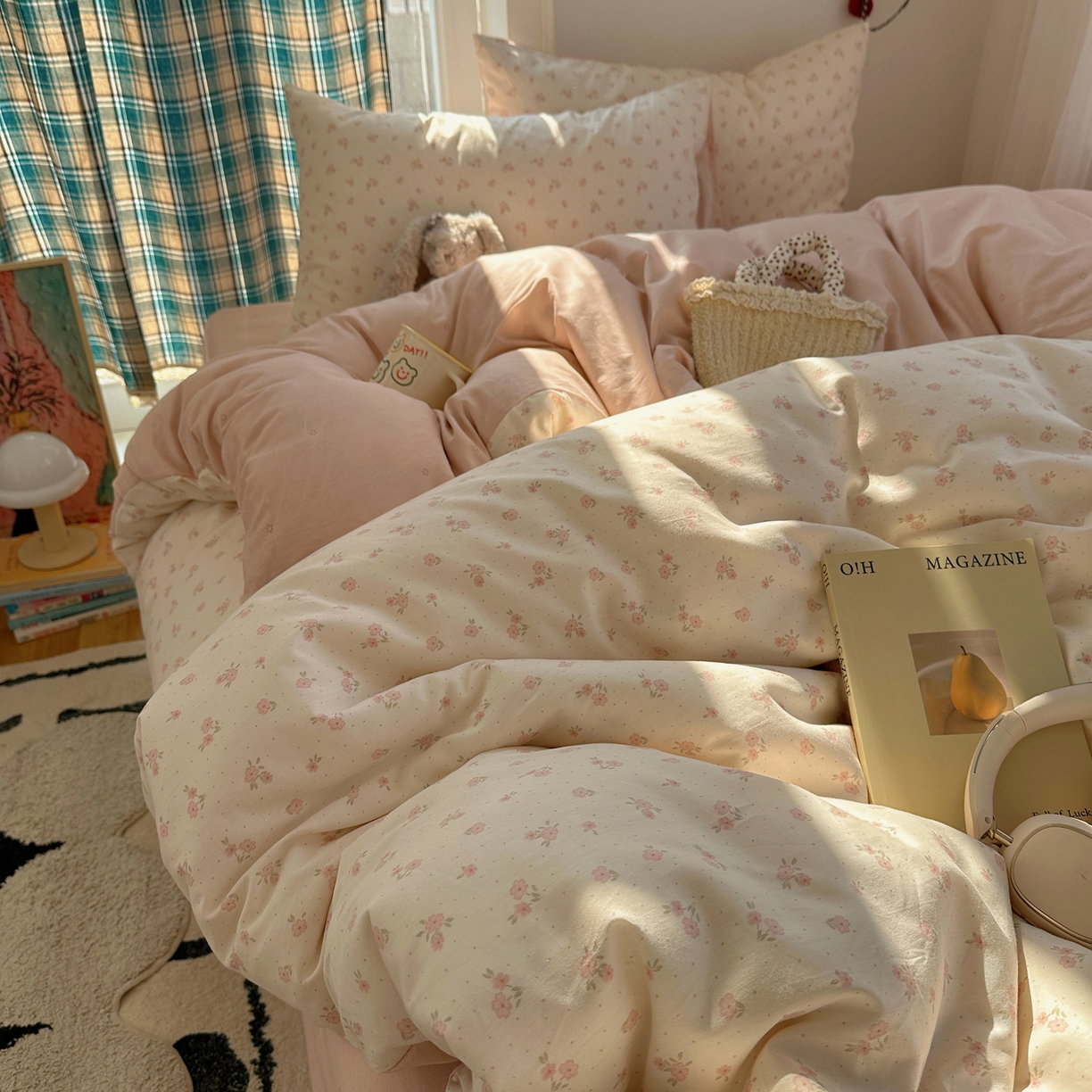 91家纺网 家纺一手货源 找家纺 XIWEN-希文家纺 2026春夏新款40支全棉纯棉13372小清新印花四件套 春之约定