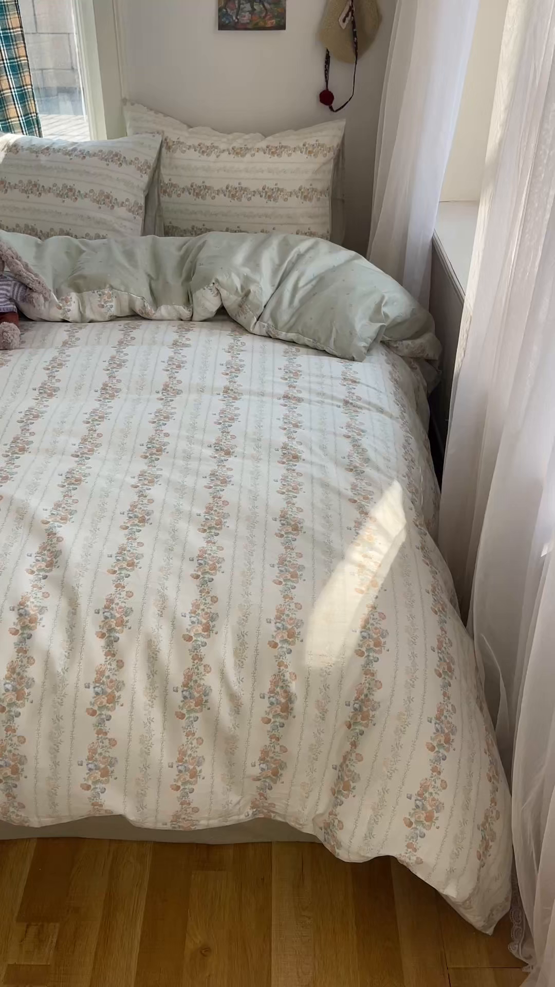 91家纺网 家纺一手货源 找家纺 XIWEN-希文家纺 2026春夏新款40支全棉纯棉13372小清新印花四件套 椿茶弥香