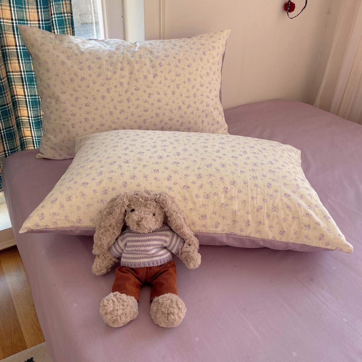 91家纺网 家纺一手货源 找家纺 XIWEN-希文家纺 2026春夏新款40支全棉纯棉13372小清新印花四件套 见兰花