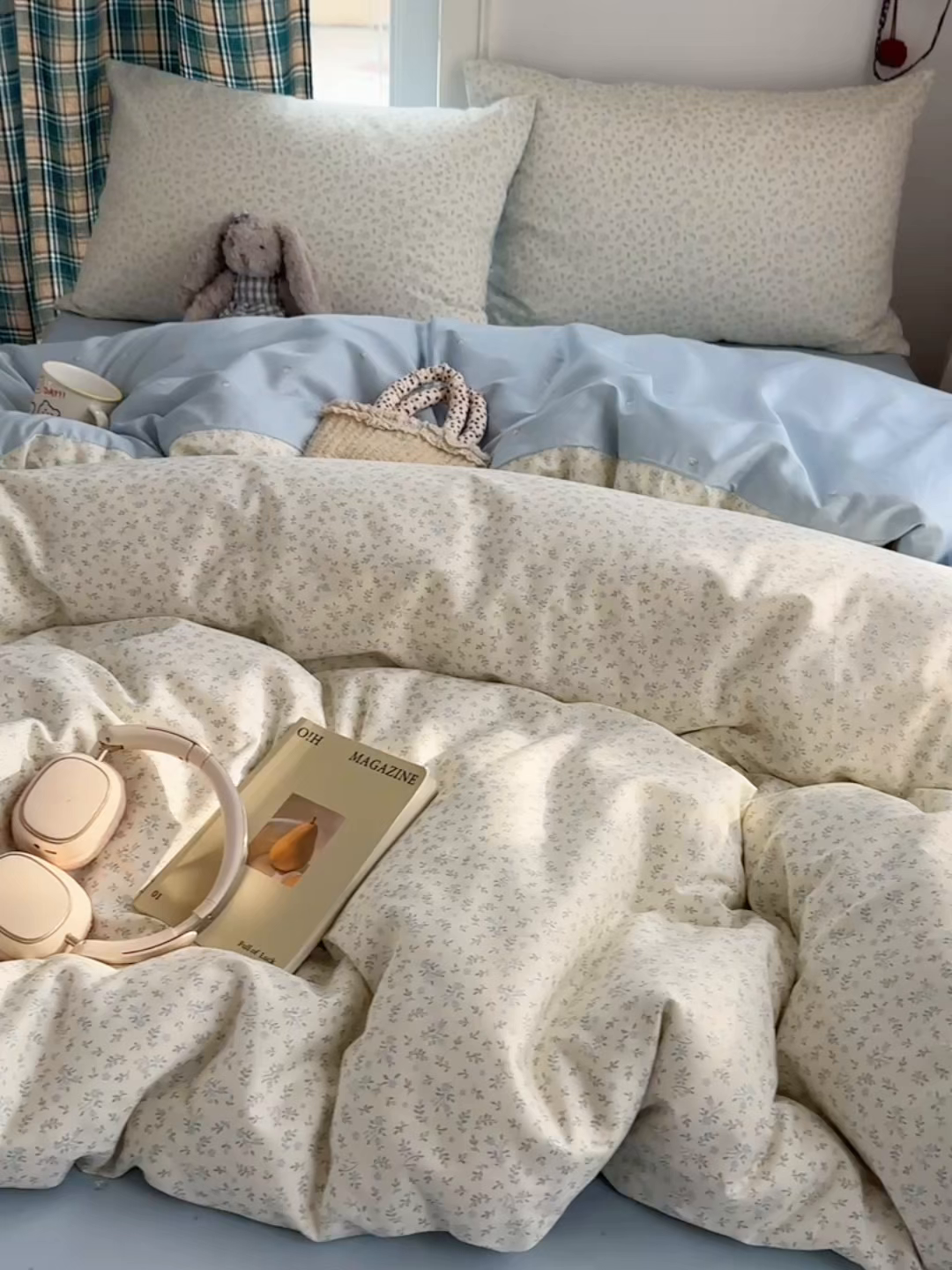 91家纺网 家纺一手货源 找家纺 XIWEN-希文家纺 2026春夏新款40支全棉纯棉13372小清新印花四件套 娇兰