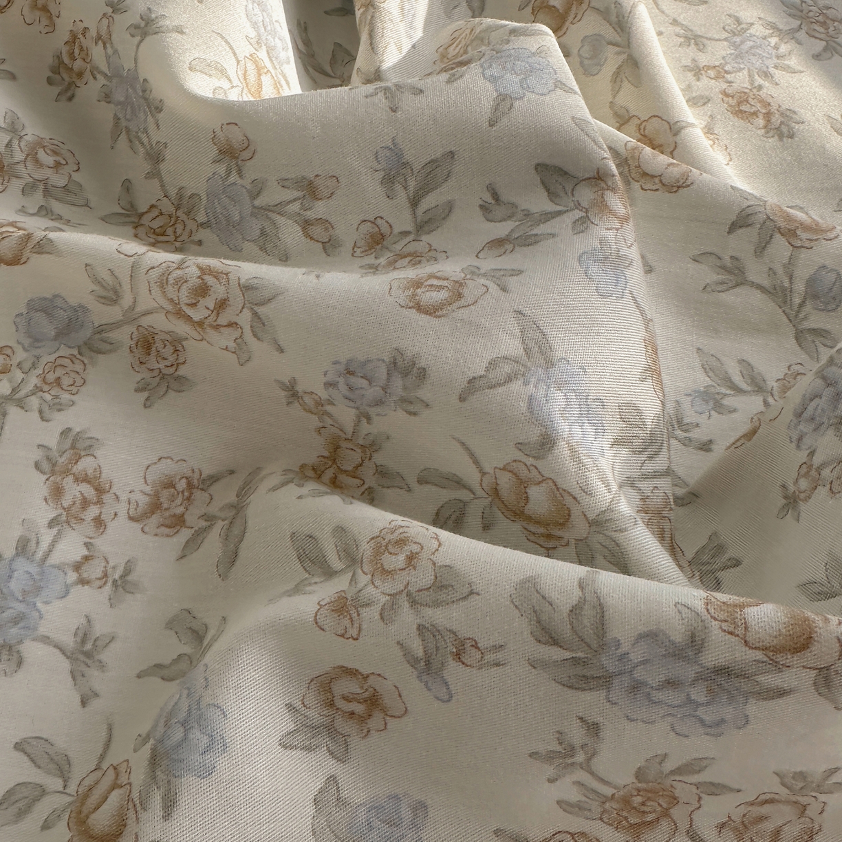 91家纺网 家纺一手货源 找家纺 XIWEN-希文家纺 2026春夏新款40支全棉纯棉13372小清新印花四件套 山茶丝语