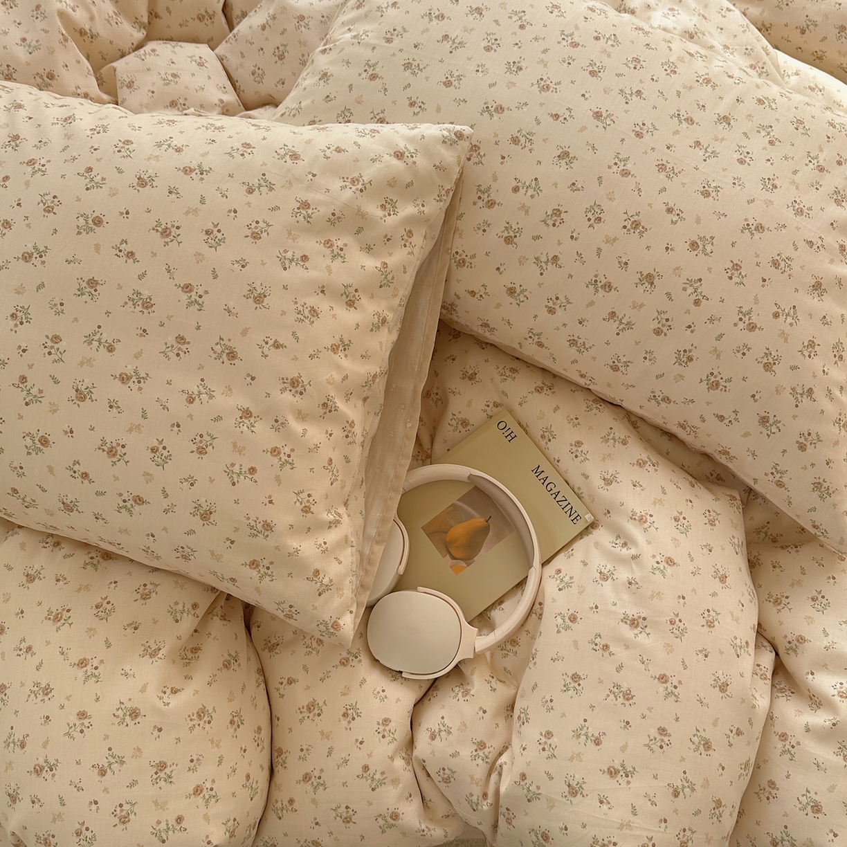 91家纺网 家纺一手货源 找家纺 XIWEN-希文家纺 2026春夏新款40支全棉纯棉13372小清新印花四件套 温婉