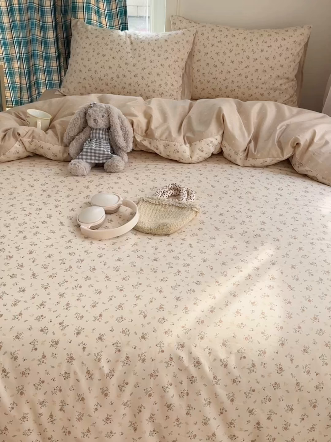 91家纺网 家纺一手货源 找家纺 XIWEN-希文家纺 2026春夏新款40支全棉纯棉13372小清新印花四件套 温婉