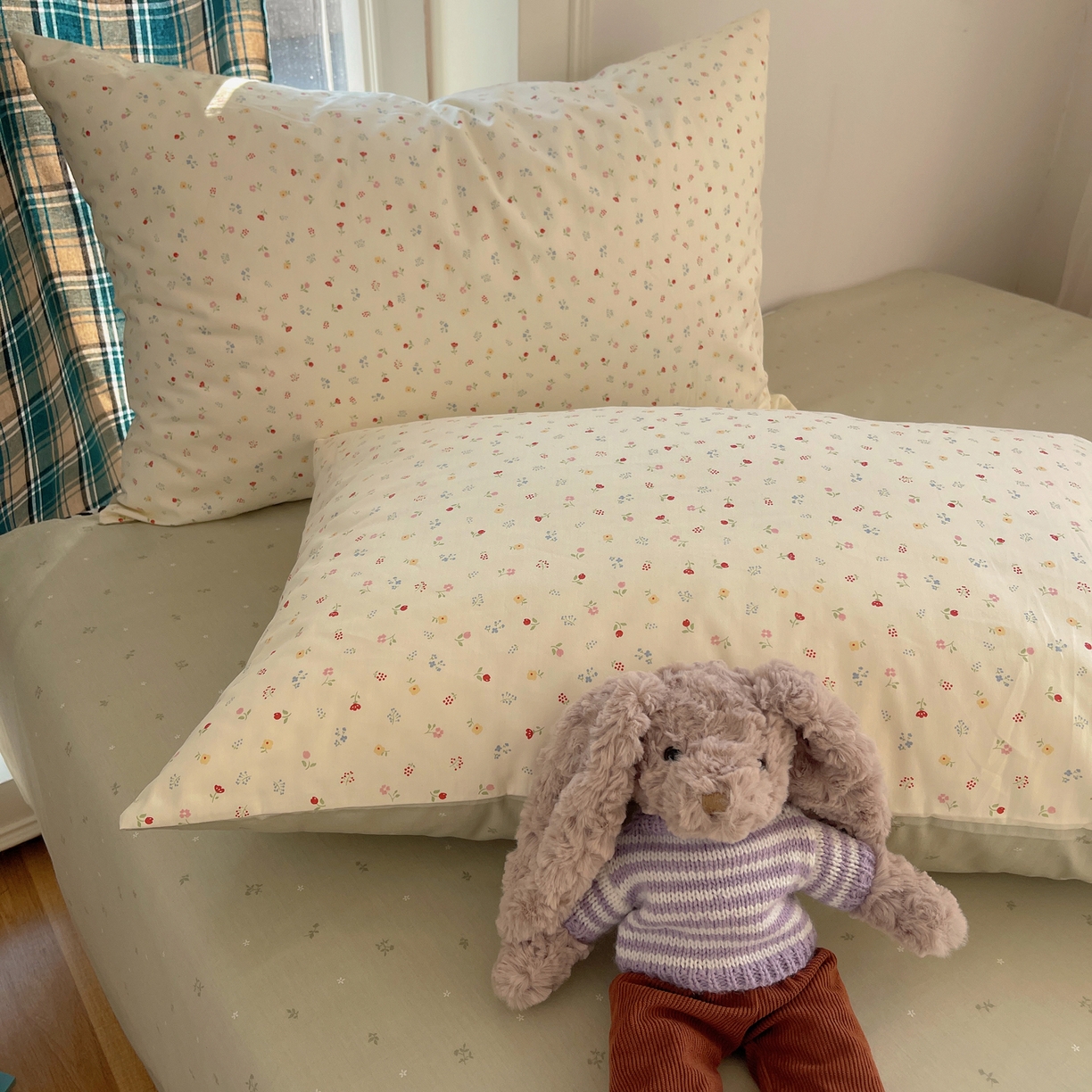 91家纺网 家纺一手货源 找家纺 XIWEN-希文家纺 2026春夏新款40支全棉纯棉13372小清新印花四件套 小野花