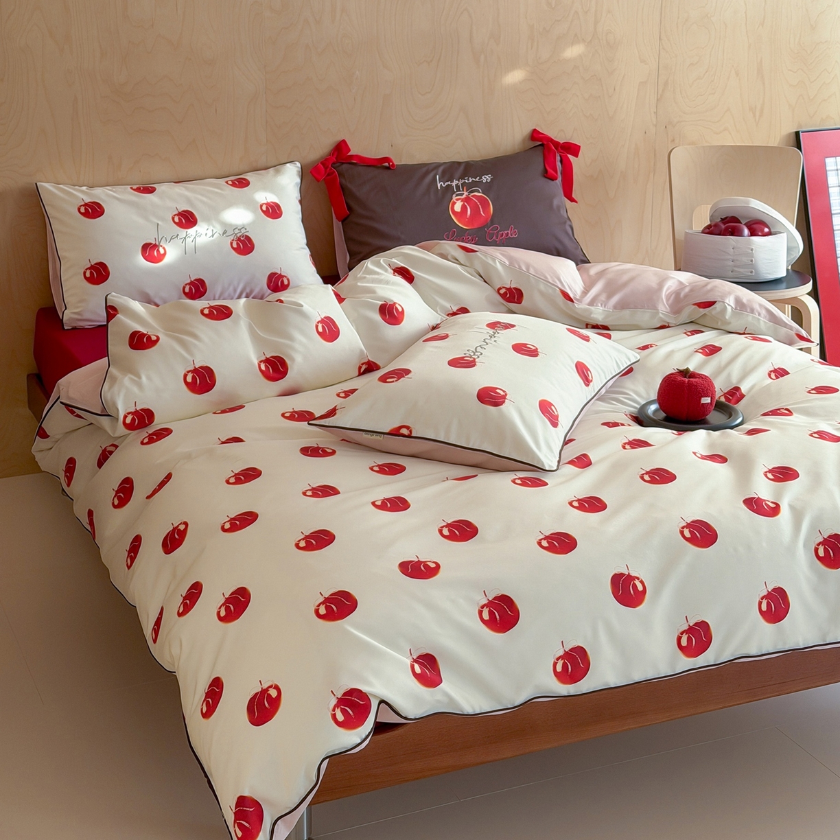 91家纺网 家纺一手货源 找家纺 （总）桔子家纺 2026春夏新款100s全棉纯棉幸运系列四件套-场景二