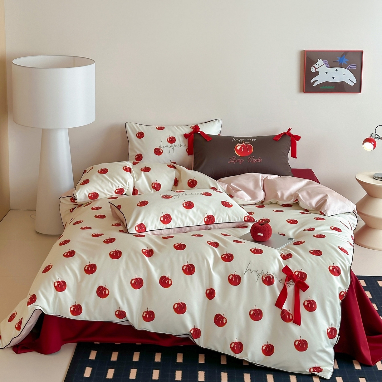 91家纺网 家纺一手货源 找家纺 桔子家纺 2025新款60S（LF）进口奥地利兰精天丝夏被夏凉被空调被四件套--气球熊 气球熊-浅驼（夏被）