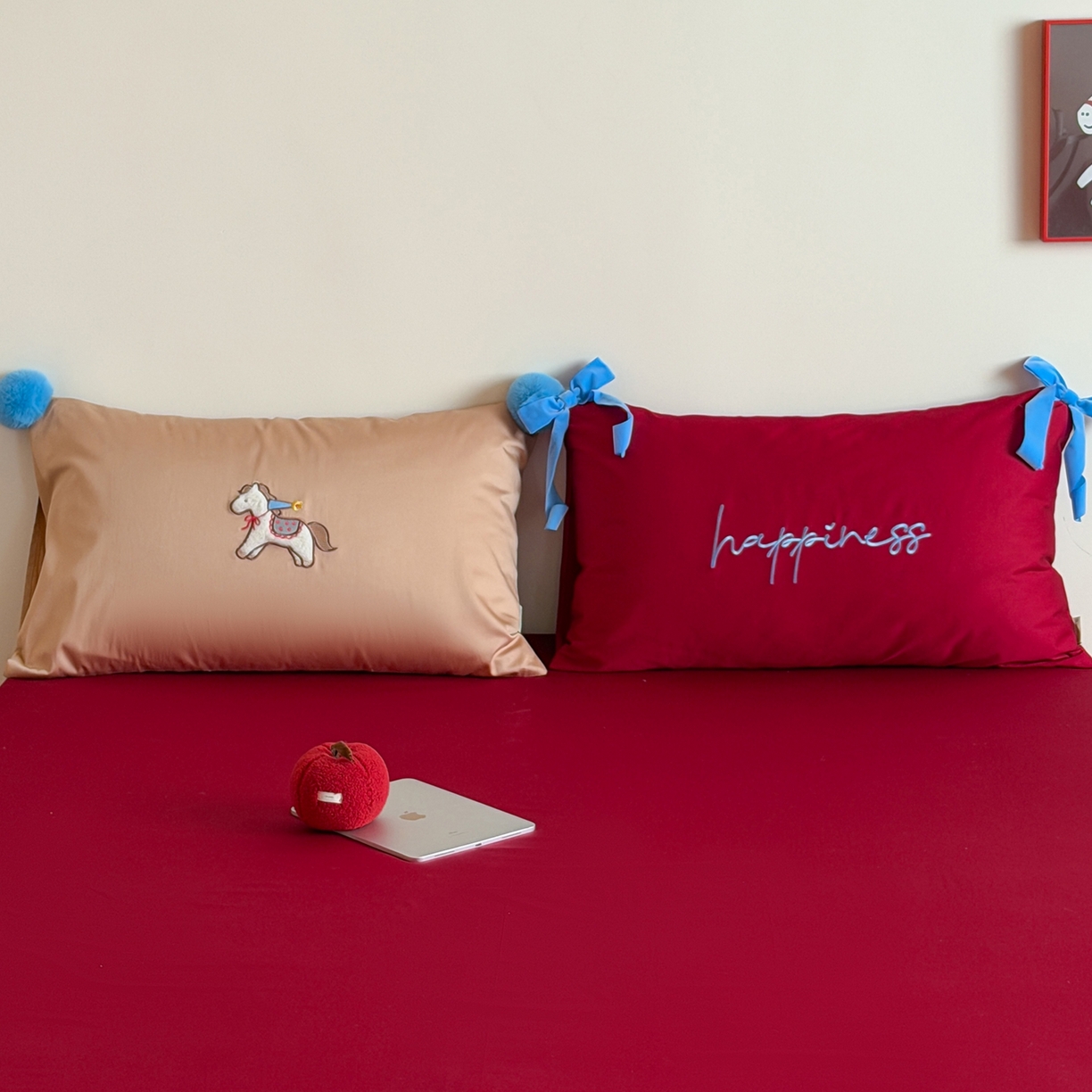 91家纺网 家纺一手货源 找家纺 桔子家纺 2026春夏新款100s全棉纯棉幸运系列四件套-场景一 幸运小马