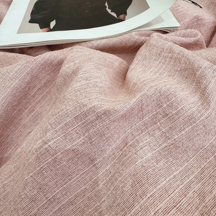 91家纺网 家纺一手货源 找家纺 艺玲家纺 2026新款提花色织麻刺绣花边四件套 轻风蝶影-浅豆沙