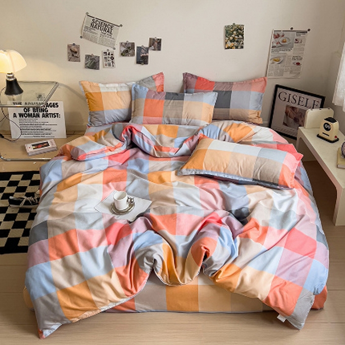 91家纺网 家纺一手货源 找家纺 灿哈 植物羊绒加厚磨毛水洗棉亲肤棉四件套套件单被套