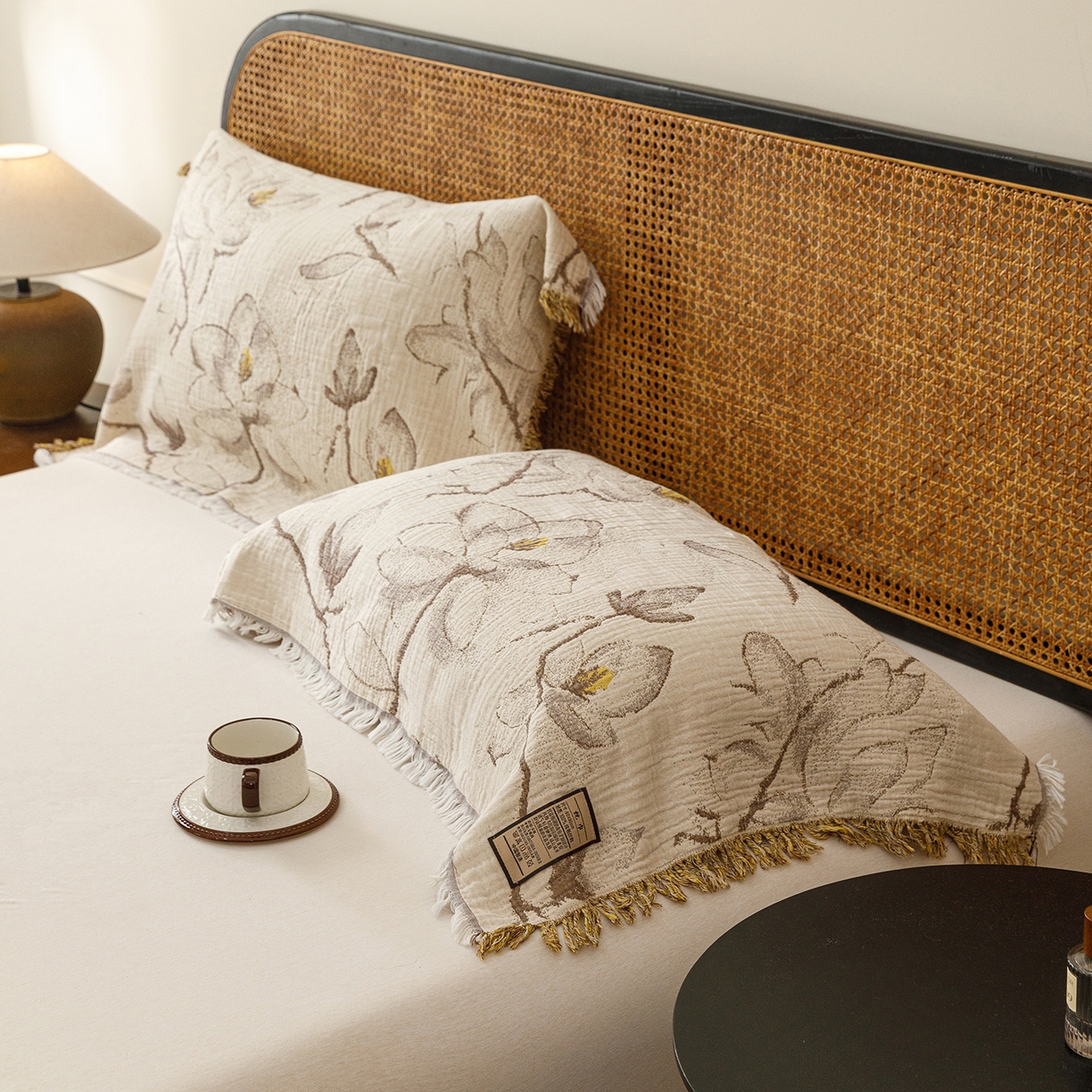 91家纺网 家纺一手货源 找家纺 （总）朴尔家纺-毛巾被 2026新款全棉60s精细纱流苏花边四层纱布毛巾被