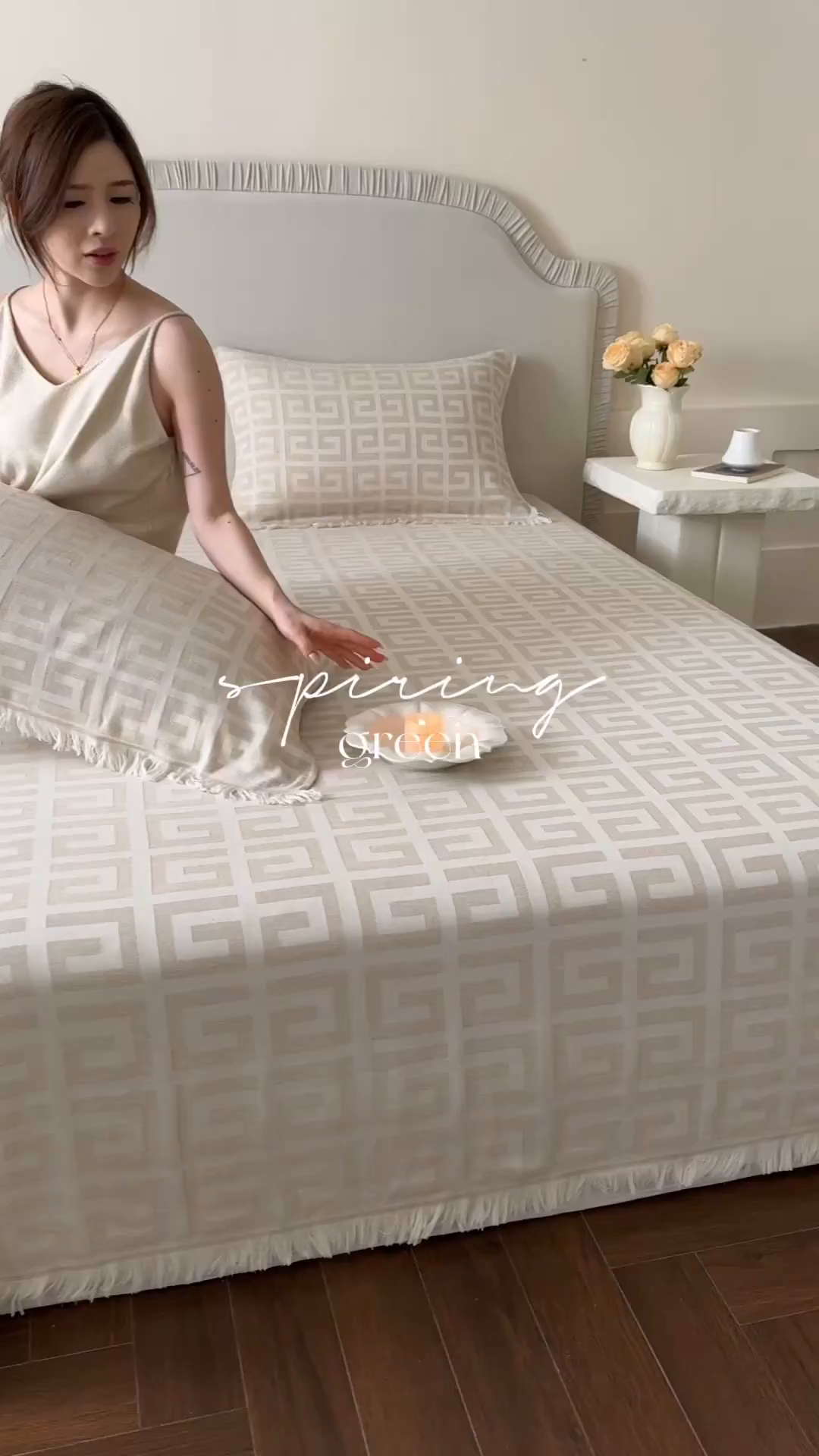 91家纺网 家纺一手货源 找家纺 朴尔家纺-毛巾被 2026新款长绒棉100s贡缎丝光棉纯棉流苏纱布枕巾 巴宝方格-驼