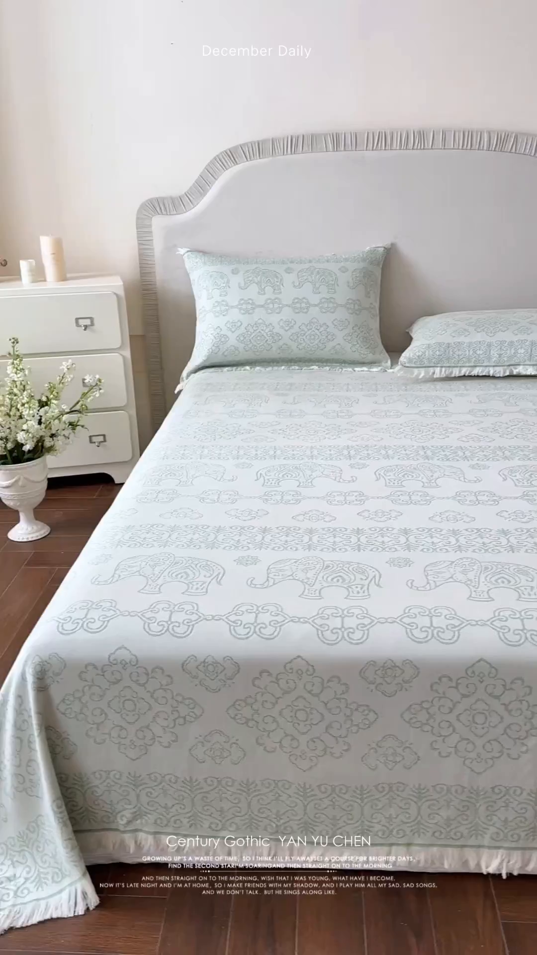 91家纺网 家纺一手货源 找家纺 朴尔家纺-毛巾被 2026新款长绒棉100s贡缎丝光棉纯棉流苏纱布枕巾 皇室吉象-绿