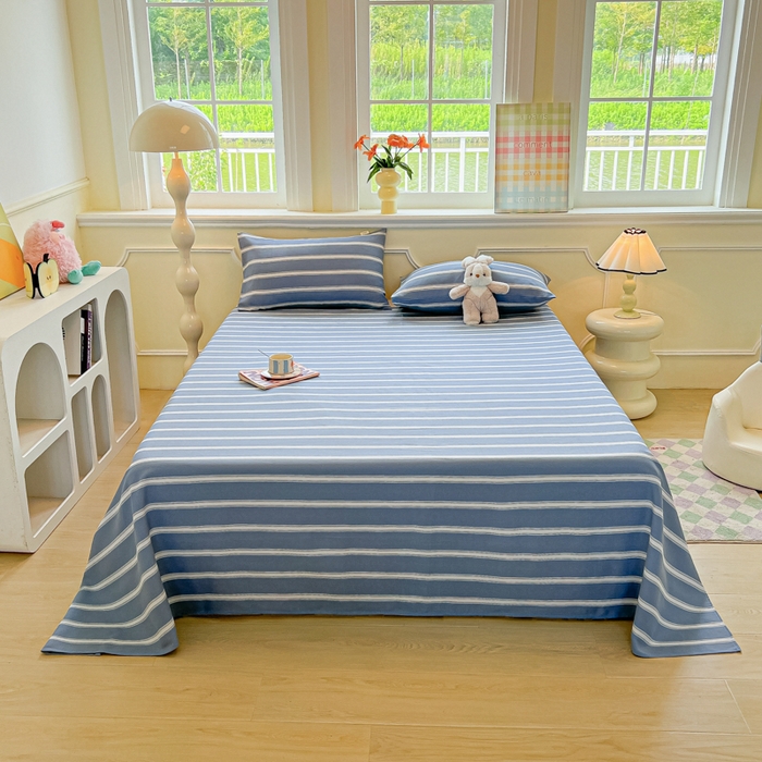 91家纺网 家纺一手货源 找家纺 （总）爱彼家纺 2026新款升级细沙亲肤舒适原棉老粗布床单席子凉席