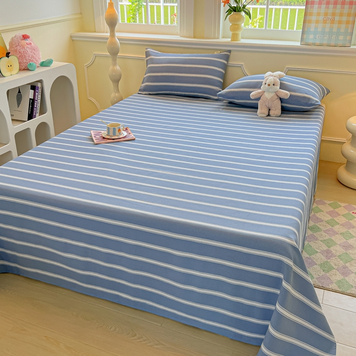 91家纺网 家纺一手货源 找家纺 （总）爱彼家纺 2026新款升级细沙亲肤舒适原棉老粗布床单席子凉席