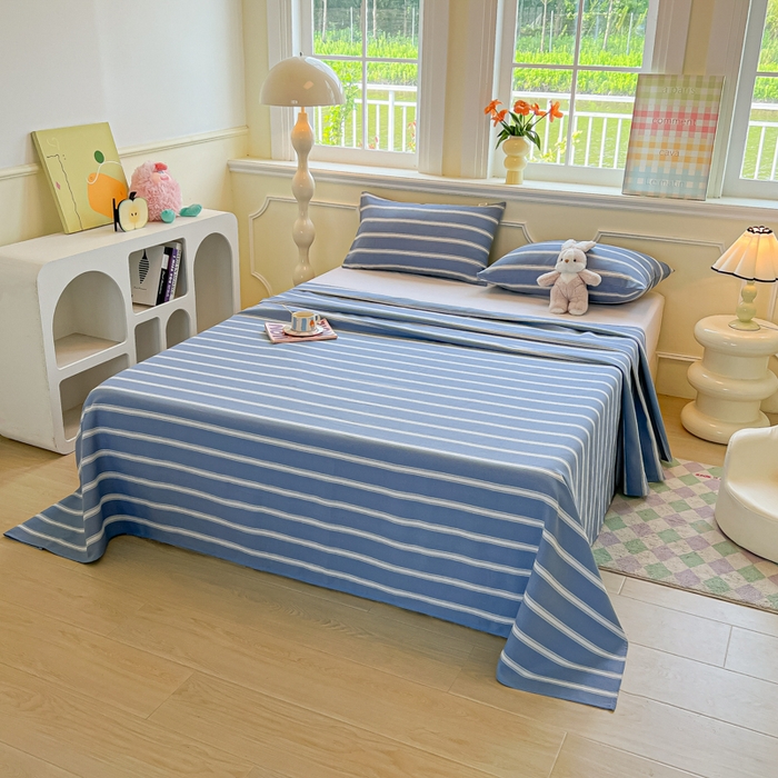 91家纺网 家纺一手货源 找家纺 （总）爱彼家纺 2026新款升级细沙亲肤舒适原棉老粗布床单席子凉席