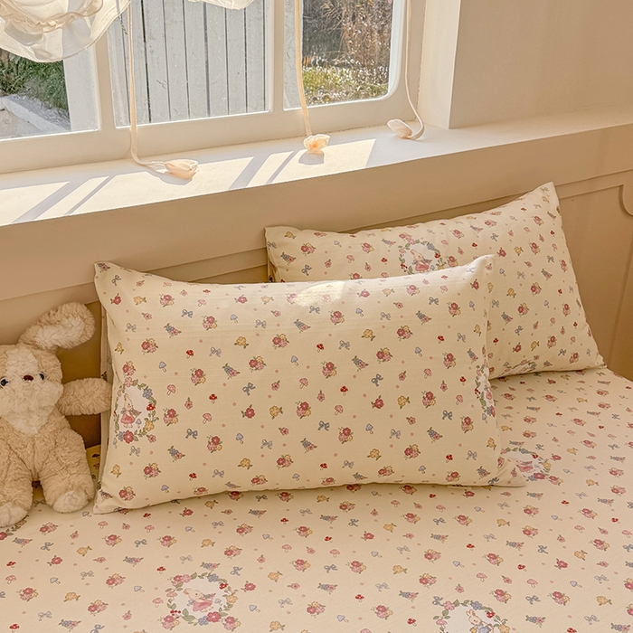 91家纺网 家纺一手货源 找家纺 爱彼家纺 2026新款升级细沙亲肤舒适原棉老粗布床单席子凉席 白朵花园