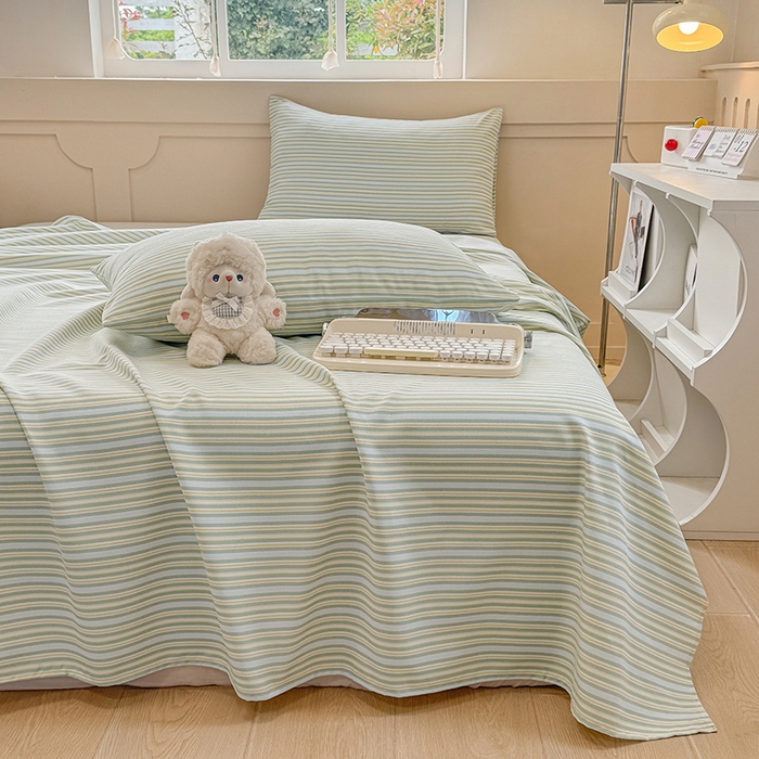 91家纺网 家纺一手货源 找家纺 爱彼家纺 2026新款升级细沙亲肤舒适原棉老粗布床单席子凉席 北望