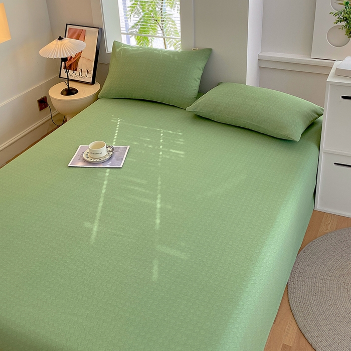 91家纺网 家纺一手货源 找家纺 爱彼家纺 2026新款升级细沙亲肤舒适原棉老粗布床单席子凉席 橄榄绿